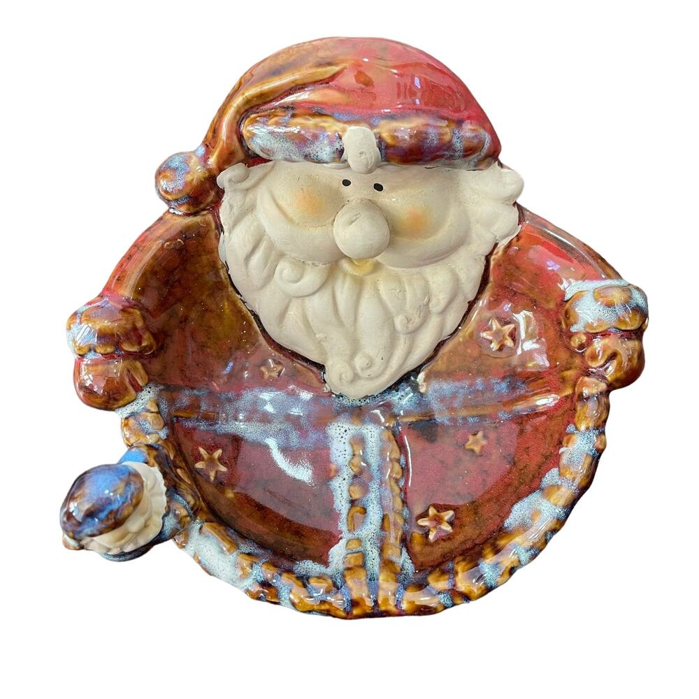Santa Claus Candy Dish Soap Ceramic Trinket Christmas Holiday Decoration